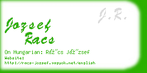 jozsef racs business card